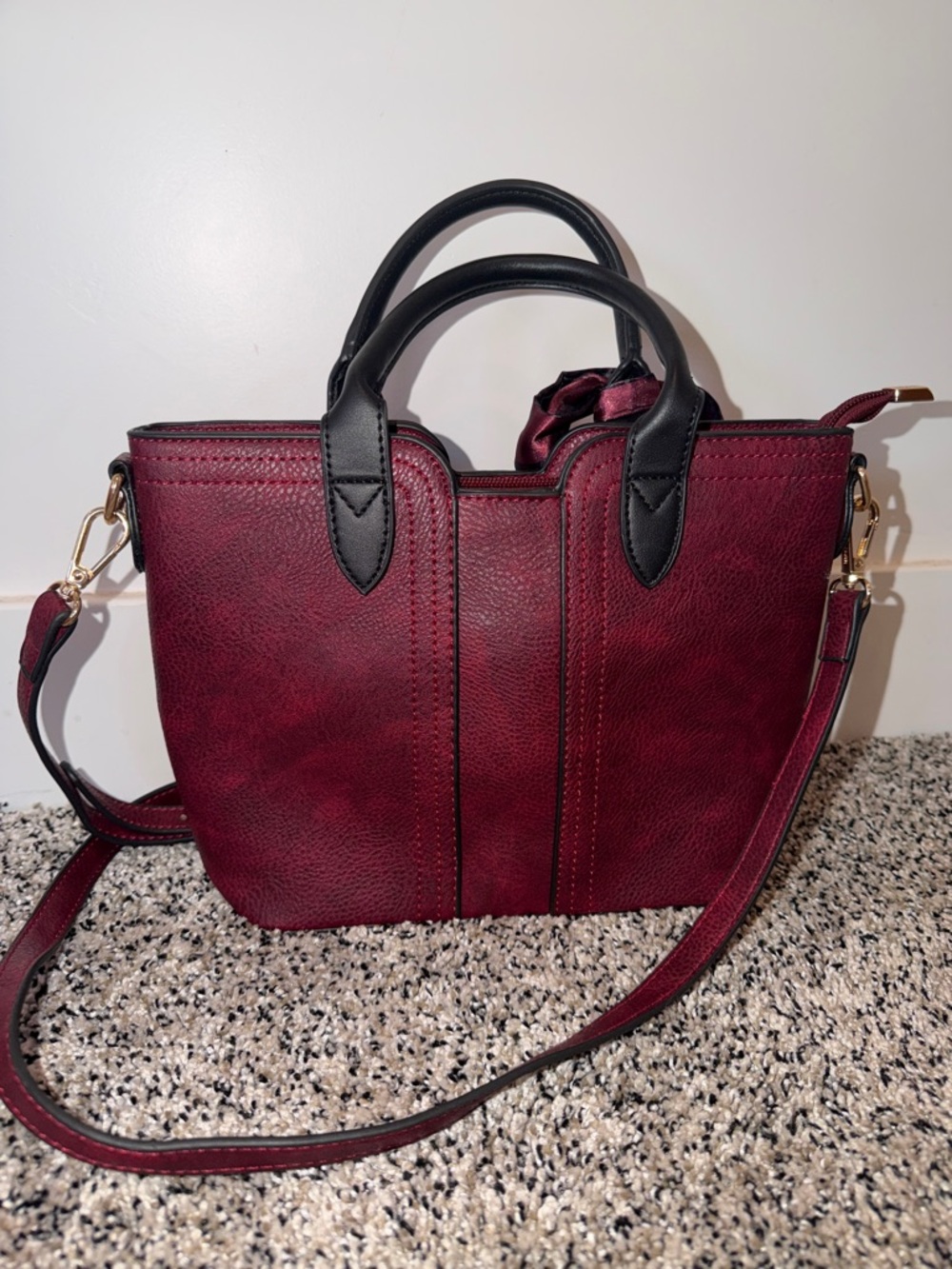 Montana West Burgundy Red Bag Purse Crossbody - Picture 2 of 8